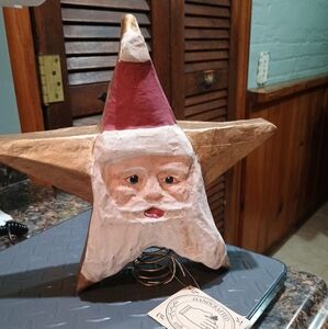 NWT Midwest Importer Handcrafted Santa Star Topper Christmas